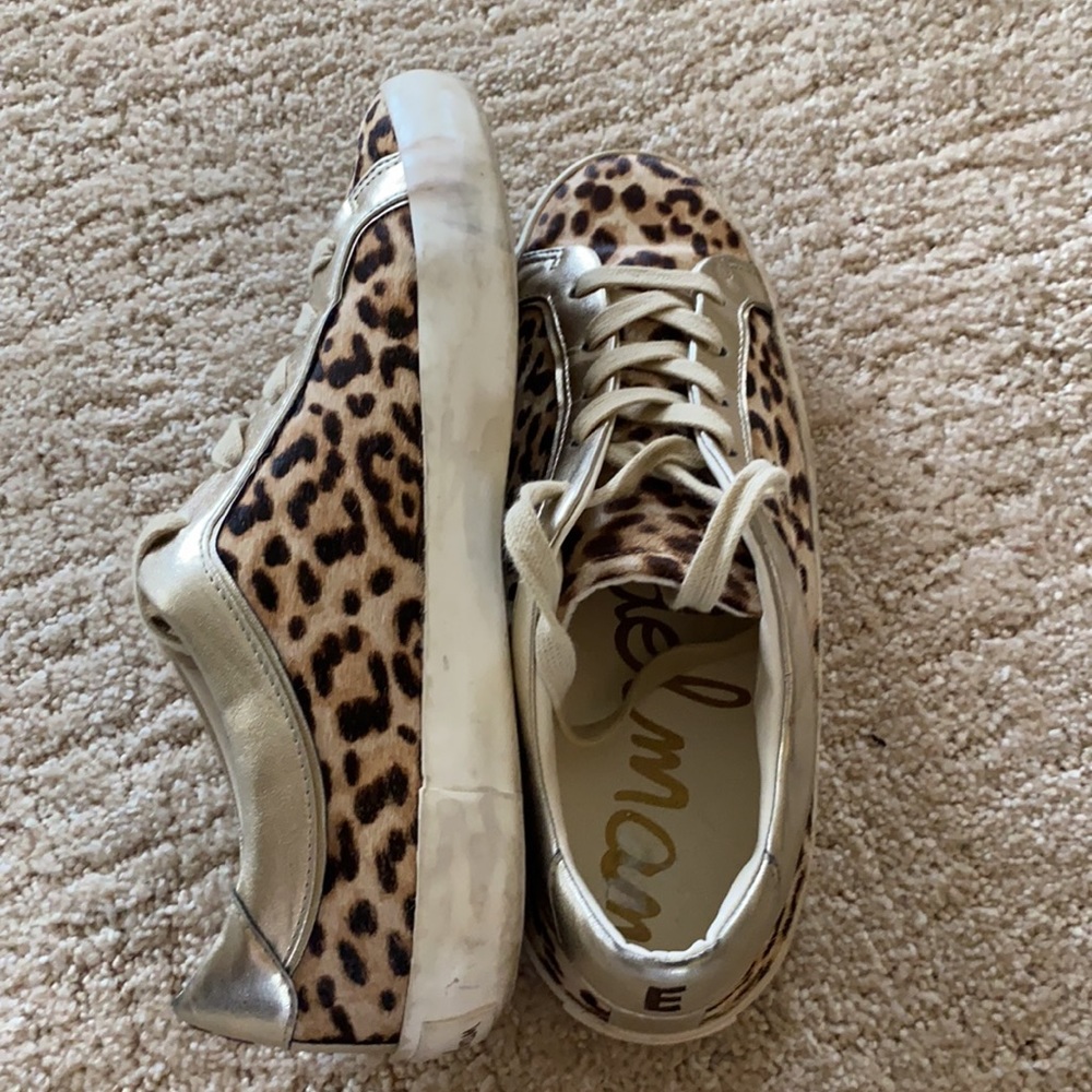 Sam Edelman | Britton 2 Lace Up Leopard Sneakers - Picture 4 of 8